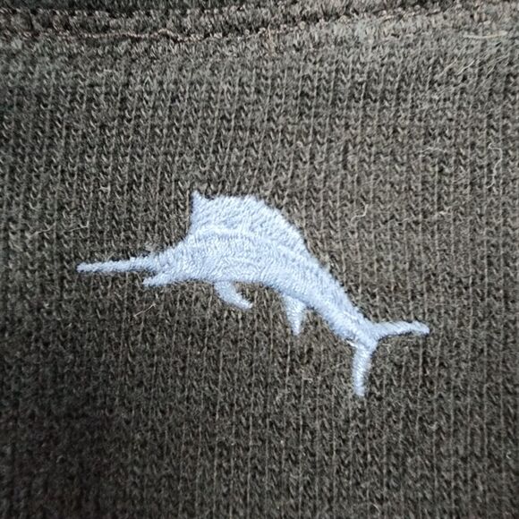 Tommy Bahama Sweater Mens Large Blue Black Flipsider 1/2 Zip Reversible Pullover - Picture 8 of 16